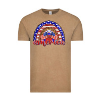 Vintage Coffee america rainbow Vintage Tee - BarkalooDesign