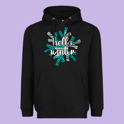 Hello Winter Heavyweight Hoodie Designed By Adodesignshop