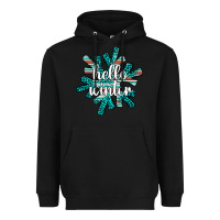 Black hello winter Heavyweight Hoodie - AdoDesignShop