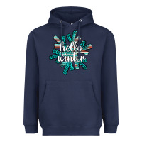 Navy hello winter Heavyweight Hoodie - AdoDesignShop