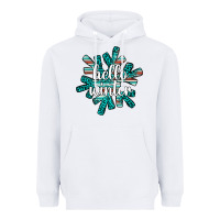 White hello winter Heavyweight Hoodie - AdoDesignShop