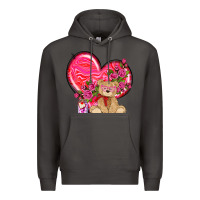 Smoke valentines heart with bear Premium Hoodie - NancyCooperArtShop