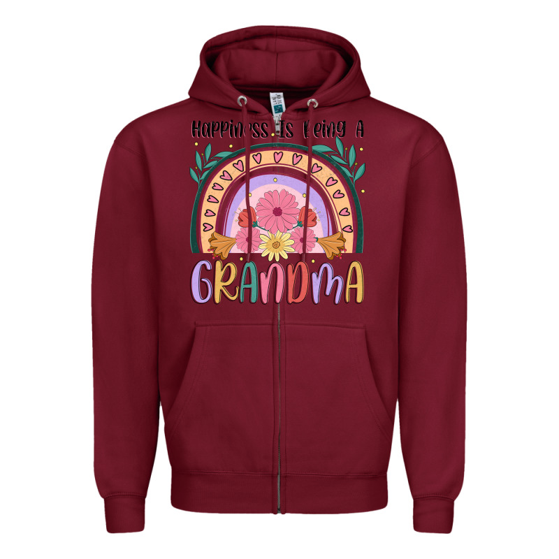 Happiness Is Being A Grandma Zipper Hoodie by JahusDesignShop | Teevron