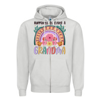 Dove Grey happiness is being a grandma Zipper Hoodie - JahusDesignShop
