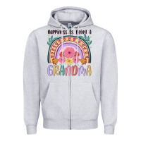 Heather Grey happiness is being a grandma Zipper Hoodie - JahusDesignShop