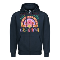 Navy happiness is being a grandma Zipper Hoodie - JahusDesignShop