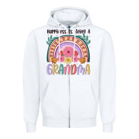White happiness is being a grandma Zipper Hoodie - JahusDesignShop