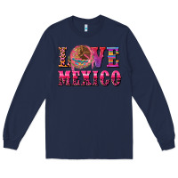 Navy love mexico Long Sleeve Tee - CTS Tumbler Store