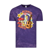 Cloud Purple hippie soul with peace Vintage Tee - texasbilliewilder