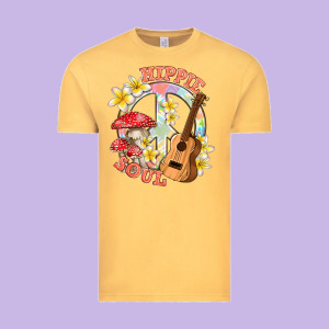 Hippie Soul With Peace Vintage Tee Designed By Texasbilliewilder