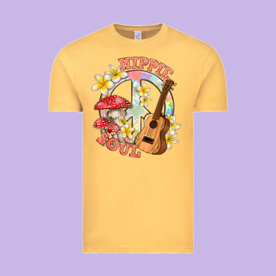 Hippie Soul With Peace Vintage Tee Designed By Texasbilliewilder