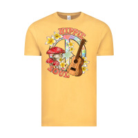 Vintage Mustard hippie soul with peace Vintage Tee - texasbilliewilder