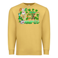 Antique Gold st.patricks one lucky nurse Premium Sweatshirt - BarkalooDesign