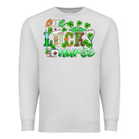 Dove Grey st.patricks one lucky nurse Premium Sweatshirt - BarkalooDesign