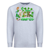 Heather Grey st.patricks one lucky nurse Premium Sweatshirt - BarkalooDesign
