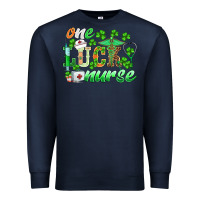 Navy st.patricks one lucky nurse Premium Sweatshirt - BarkalooDesign