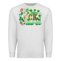 Oatmeal Heather st.patricks one lucky nurse Premium Sweatshirt - BarkalooDesign