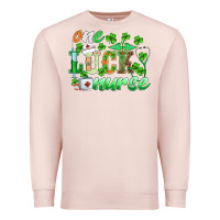 Pale Pink st.patricks one lucky nurse Premium Sweatshirt - BarkalooDesign