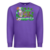 Purple st.patricks one lucky nurse Premium Sweatshirt - BarkalooDesign