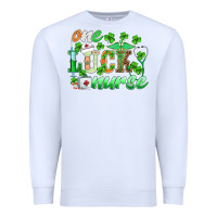 White st.patricks one lucky nurse Premium Sweatshirt - BarkalooDesign