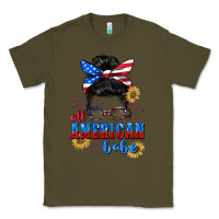 Army Green All American Babe 4th of July Classic Tee - CowGirlArtShop
