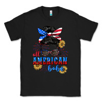 Black All American Babe 4th of July Classic Tee - CowGirlArtShop