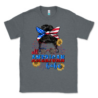 Charcoal Heather All American Babe 4th of July Classic Tee - CowGirlArtShop