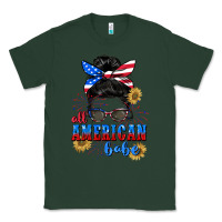 Sports Green All American Babe 4th of July Classic Tee - CowGirlArtShop
