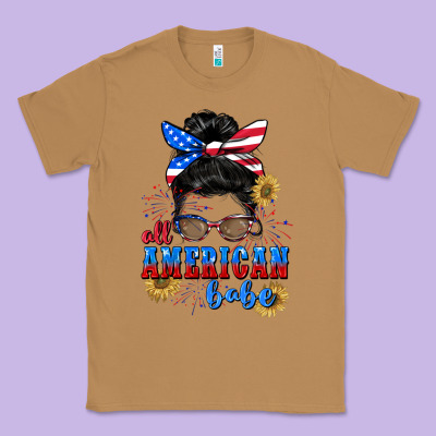 All American Babe 4th Of July Classic Tee Designed By Cowgirlartshop