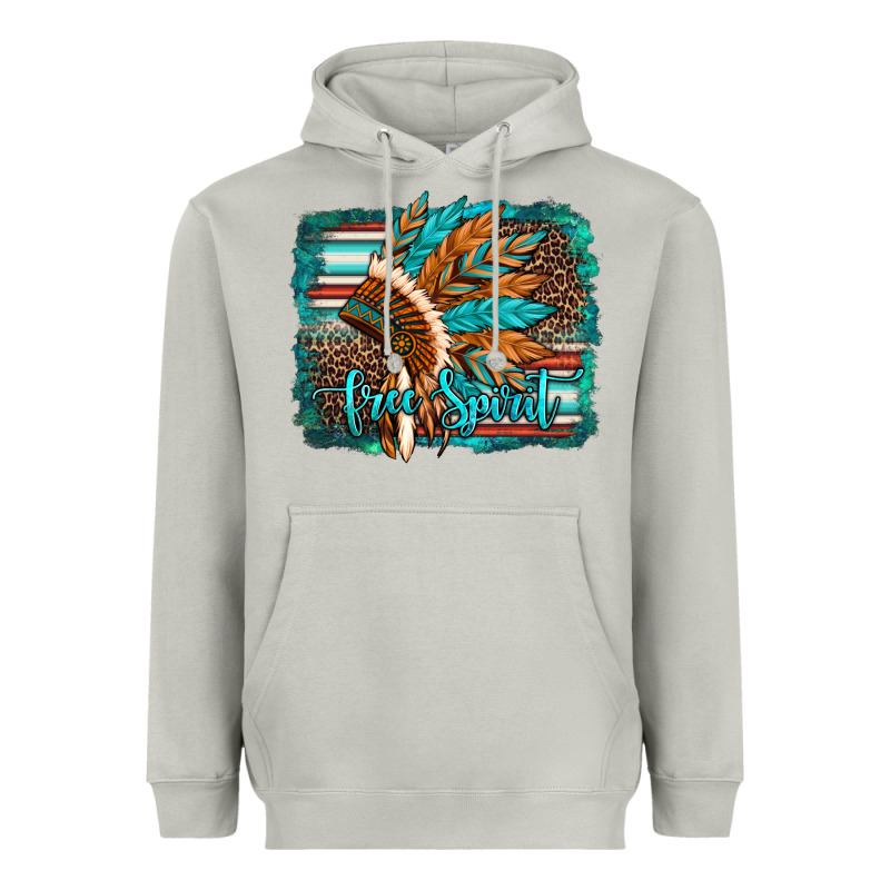Free Spirit Native American Indian Headdress Heavyweight Hoodie by Artiststas | Teevron