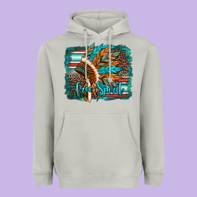 Free Spirit Native American Indian Headdress Heavyweight Hoodie Designed By Artiststas