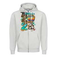 Dove Grey 2024 graduate leopard Zipper Hoodie - AdoDesignShop