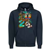Navy 2024 graduate leopard Zipper Hoodie - AdoDesignShop