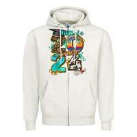 Oatmeal Heather 2024 graduate leopard Zipper Hoodie - AdoDesignShop