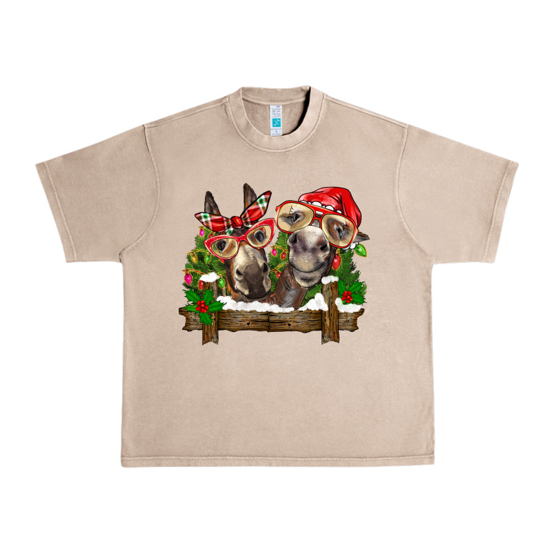 Christmas Donkeys Urban Heavy Tee by BarkalooDesign | Teevron