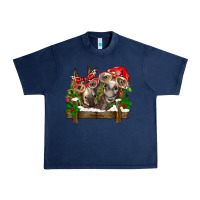 Navy Christmas donkeys Urban Heavy Tee - BarkalooDesign