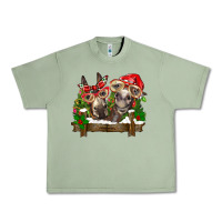 Oil Green Christmas donkeys Urban Heavy Tee - BarkalooDesign