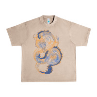 French Oak blue and orange dragon Urban Heavy Tee - RanaPortraitStore