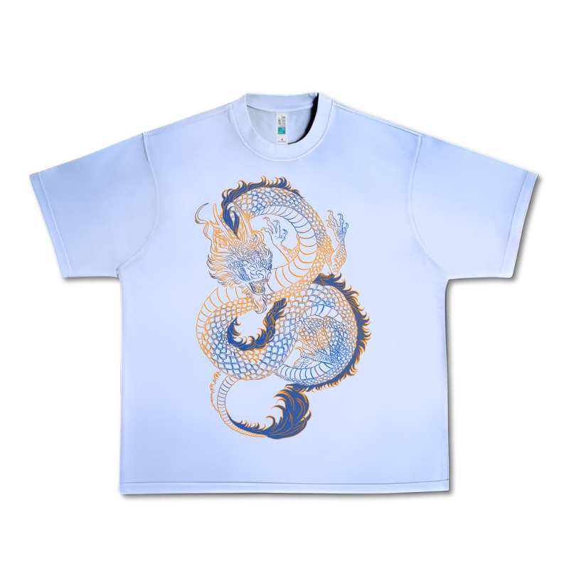 Blue And Orange Dragon Urban Heavy Tee by RanaPortraitStore | Teevron
