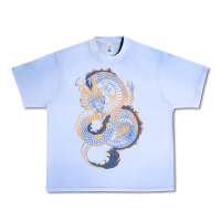 Grape Ice blue and orange dragon Urban Heavy Tee - RanaPortraitStore