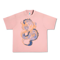Salmon blue and orange dragon Urban Heavy Tee - RanaPortraitStore
