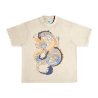Sandshell blue and orange dragon Urban Heavy Tee - RanaPortraitStore