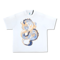 White blue and orange dragon Urban Heavy Tee - RanaPortraitStore