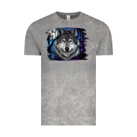 Cloud Rock Wolf And Full Moon Vintage Tee - RanaPortraitStore