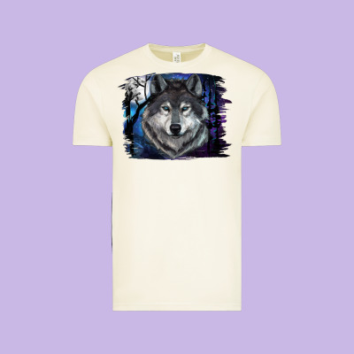 Vintage Tee Wolf And Full Moon