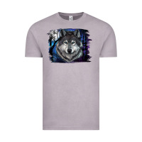 Vintage Zinc Wolf And Full Moon Vintage Tee - RanaPortraitStore