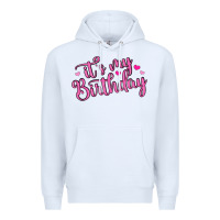 White it s my birthday Premium Hoodie - MaliasSmallBusiness
