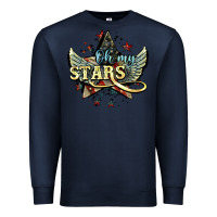 Navy oh my stars america wings Premium Sweatshirt - NancyCooperArtShop