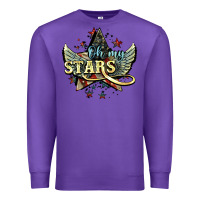 Purple oh my stars america wings Premium Sweatshirt - NancyCooperArtShop