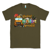 Army Green Student Delivery Specialist Classic Tee - CowhideDigitalArt